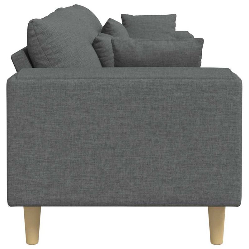 Casa si Gradina - Mobilier - Canapele si coltare - Canapele - Canapea din material textil cu perna Gri inchis 208 cm tesatura - Infinity.ro
