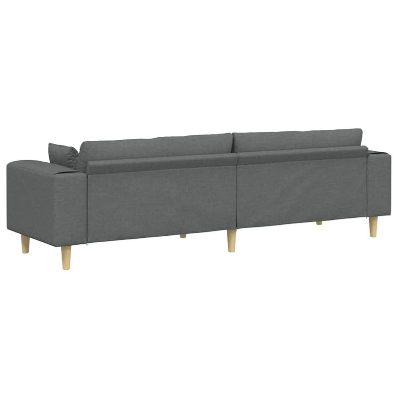 Casa si Gradina - Mobilier - Canapele si coltare - Canapele - Canapea din material textil cu perna Gri inchis 208 cm tesatura - Infinity.ro