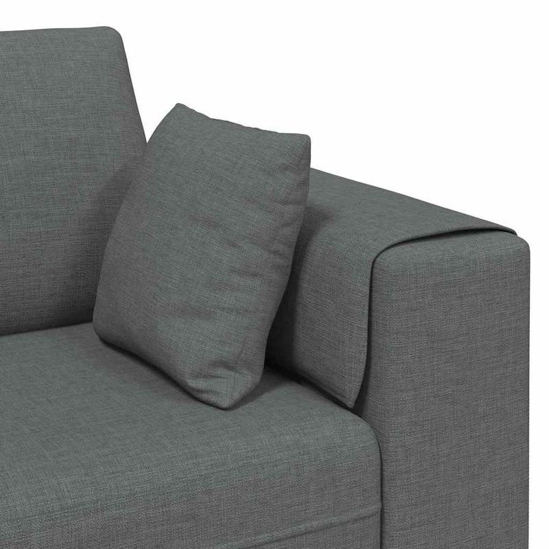 Casa si Gradina - Mobilier - Canapele si coltare - Canapele - Canapea din material textil cu perna Gri inchis 208 cm tesatura - Infinity.ro