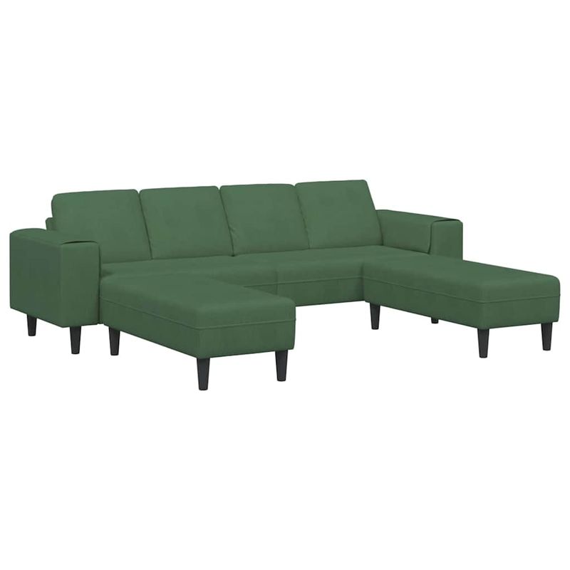 Casa si Gradina - Mobilier - Canapele si coltare - Canapele - Canapea din material textil cu perna Verde inchis Tesatura de catifea - Infinity.ro