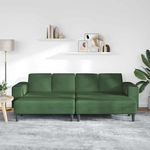 Casa si Gradina - Mobilier - Canapele si coltare - Canapele - Canapea din material textil cu perna Verde inchis Tesatura de catifea - Infinity.ro