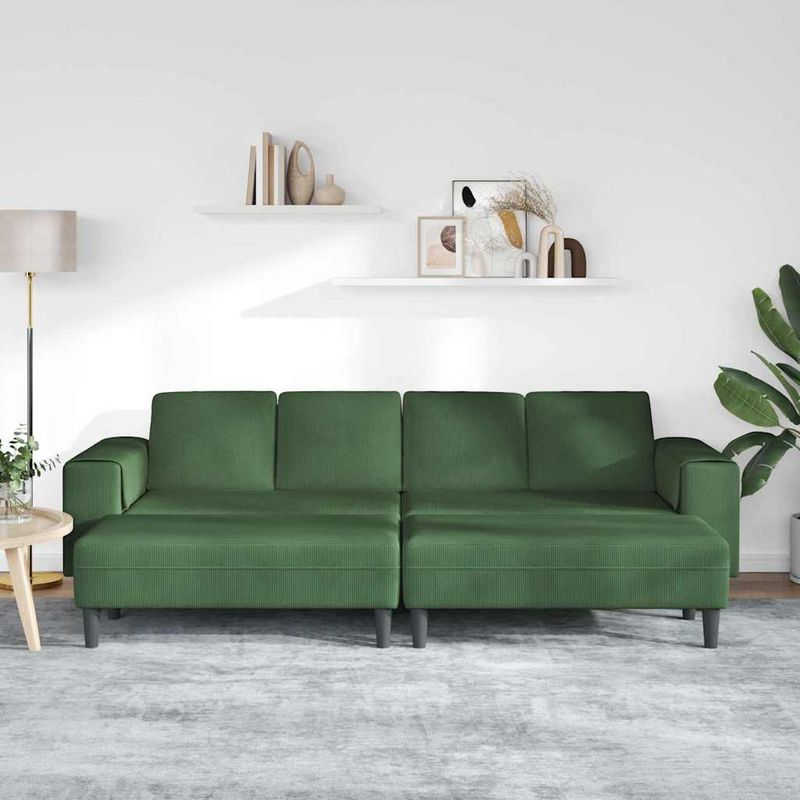 Casa si Gradina - Mobilier - Canapele si coltare - Canapele - Canapea din material textil cu perna Verde inchis Tesatura de catifea - Infinity.ro
