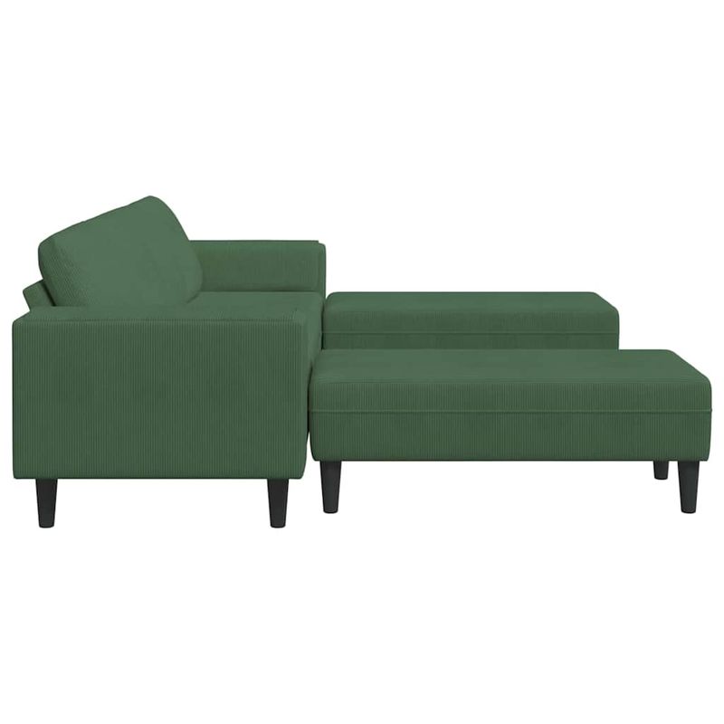 Casa si Gradina - Mobilier - Canapele si coltare - Canapele - Canapea din material textil cu perna Verde inchis Tesatura de catifea - Infinity.ro