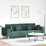 Casa si Gradina - Mobilier - Canapele si coltare - Canapele - Canapea din material textil cu perna Verde inchis 208 cm tesatura - Infinity.ro