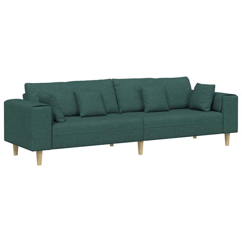 Casa si Gradina - Mobilier - Canapele si coltare - Canapele - Canapea din material textil cu perna Verde inchis 208 cm tesatura - Infinity.ro