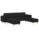 Casa si Gradina - Mobilier - Canapele si coltare - Canapele - Set de canapea 3 pcs Negru tesatura - Infinity.ro