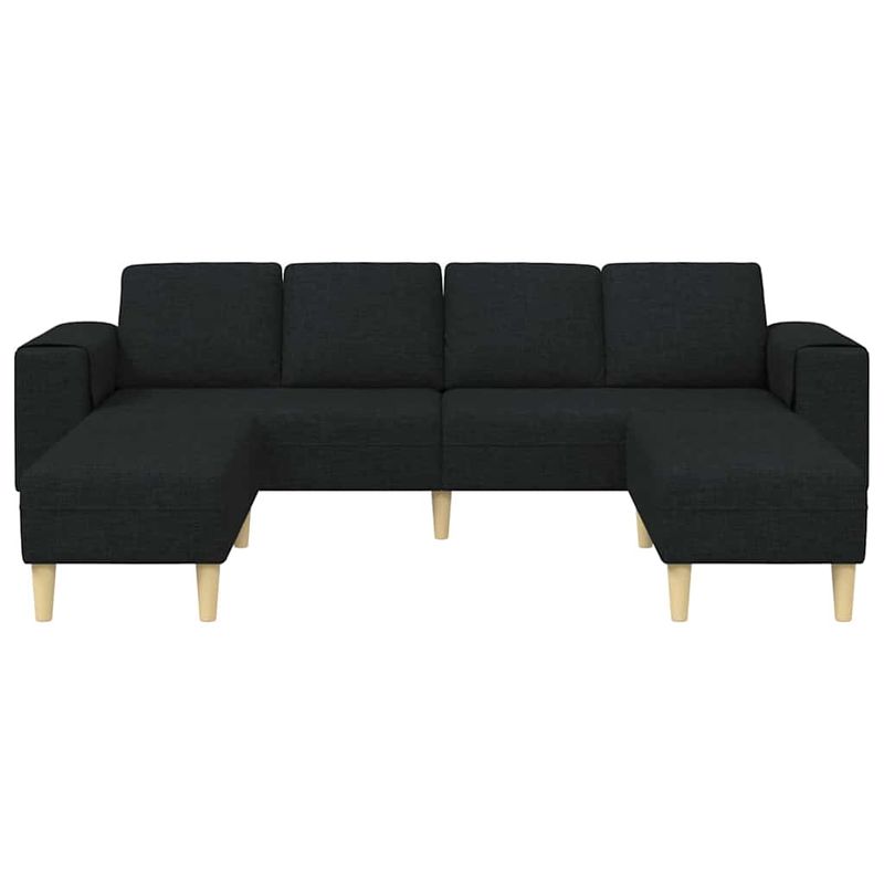 Casa si Gradina - Mobilier - Canapele si coltare - Canapele - Set de canapea 3 pcs Negru tesatura - Infinity.ro
