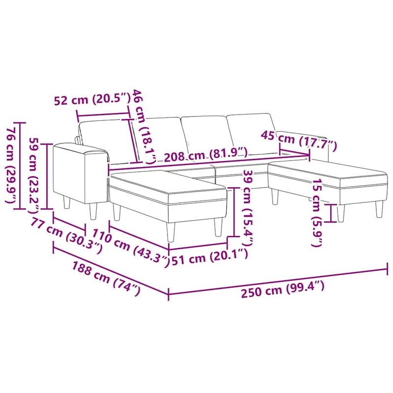 Casa si Gradina - Mobilier - Canapele si coltare - Canapele - Set de canapea 3 pcs Gri de nor tesatura - Infinity.ro