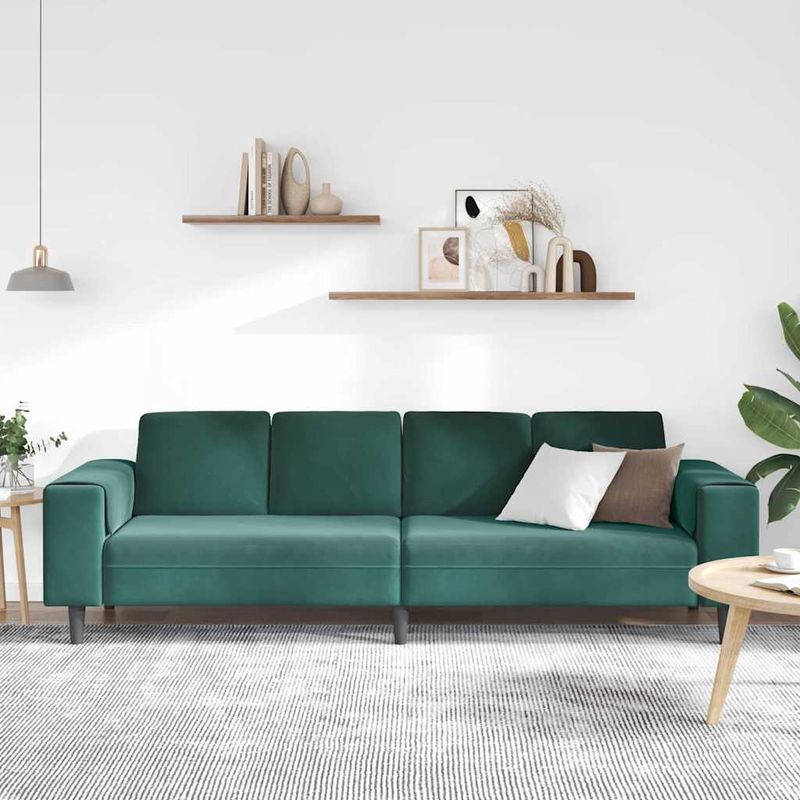 Casa si Gradina - Mobilier - Canapele si coltare - Canapele - Set de canapea Verde inchis Catifea - Infinity.ro