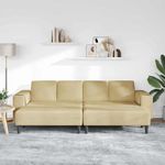 Casa si Gradina - Mobilier - Canapele si coltare - Canapele - Canapea din material textil cu perna Gri Verde Tesatura de catifea - Infinity.ro