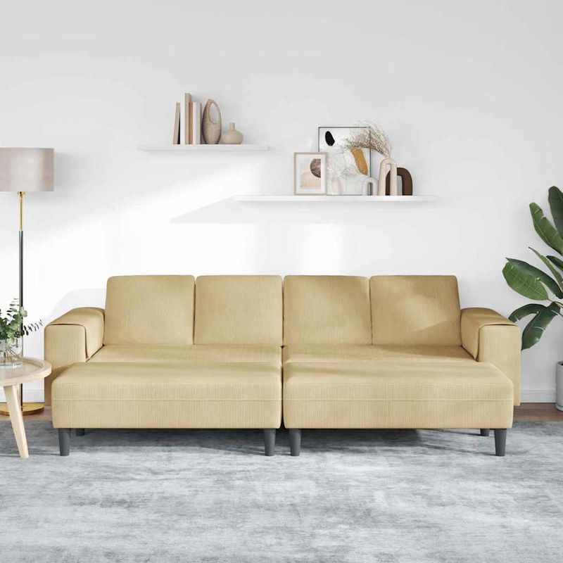 Casa si Gradina - Mobilier - Canapele si coltare - Canapele - Canapea din material textil cu perna Gri Verde Tesatura de catifea - Infinity.ro