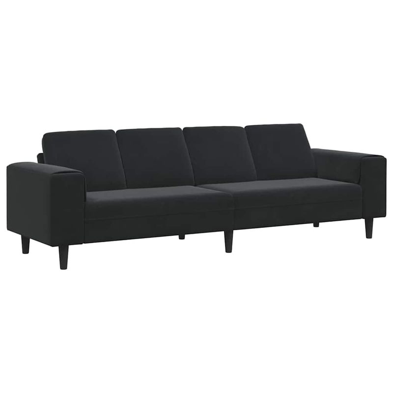 Casa si Gradina - Mobilier - Canapele si coltare - Canapele - Set de canapea Negru Catifea - Infinity.ro