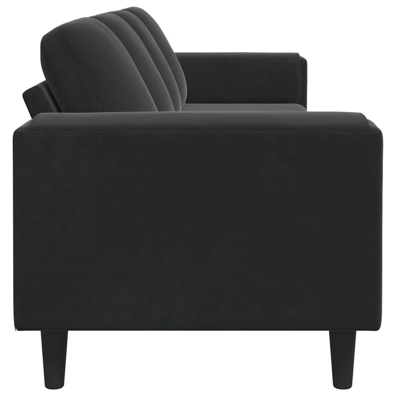 Casa si Gradina - Mobilier - Canapele si coltare - Canapele - Set de canapea Negru Catifea - Infinity.ro