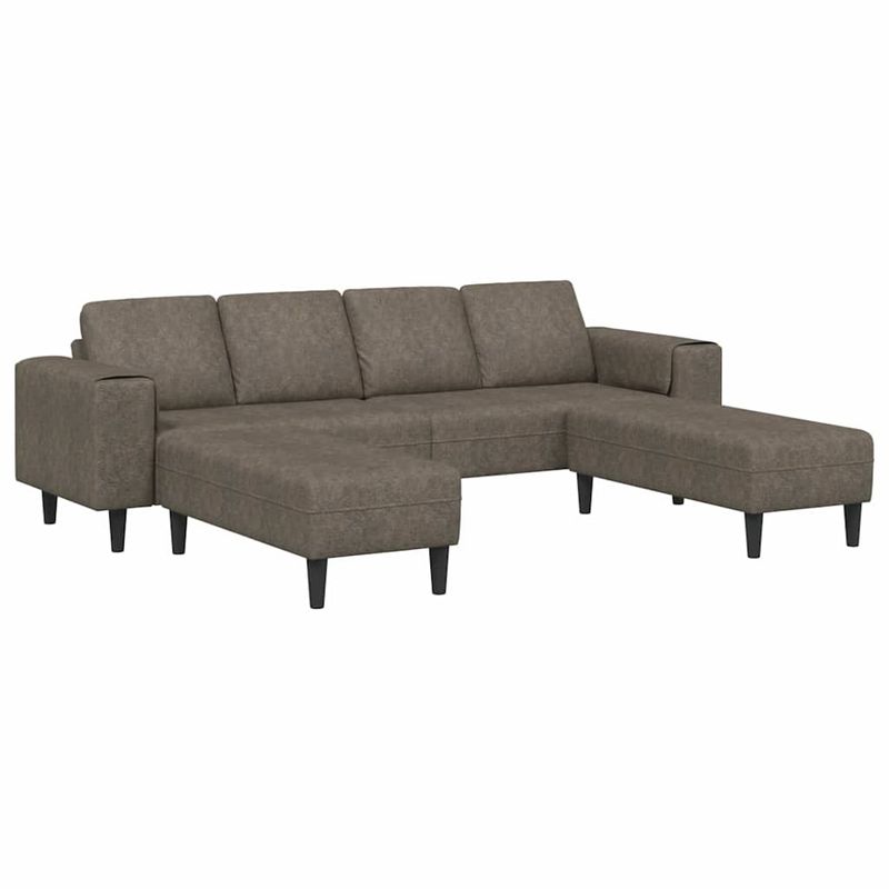 Casa si Gradina - Mobilier - Canapele si coltare - Canapele - Set de canapea 3 pcs Gri inchis Piele ecologica de suede - Infinity.ro