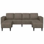 Casa si Gradina - Mobilier - Canapele si coltare - Canapele - Set de canapea 3 pcs Gri inchis Piele ecologica de suede - Infinity.ro