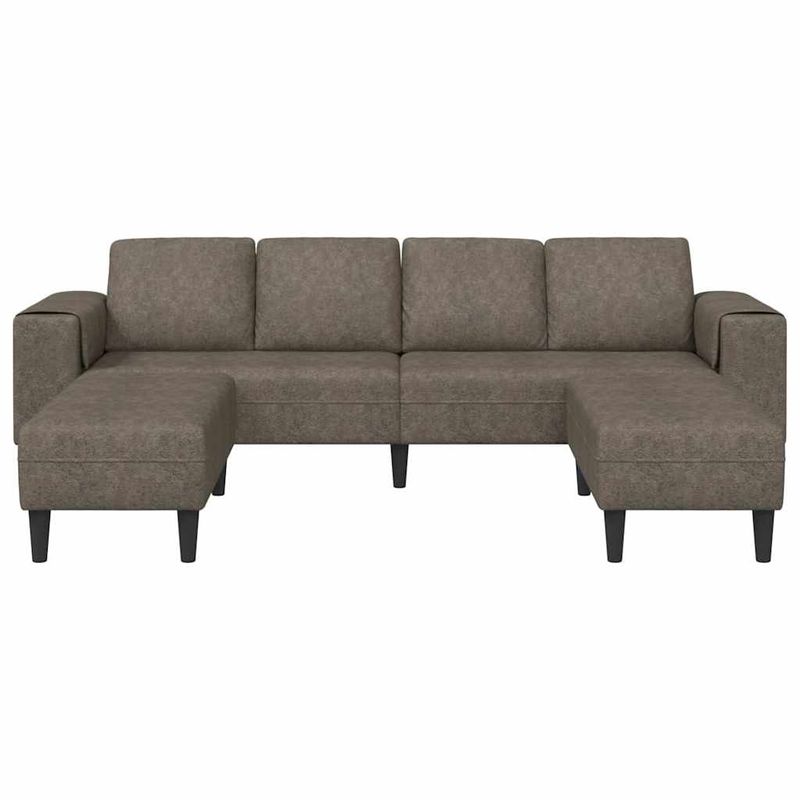 Casa si Gradina - Mobilier - Canapele si coltare - Canapele - Set de canapea 3 pcs Gri inchis Piele ecologica de suede - Infinity.ro
