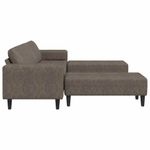 Casa si Gradina - Mobilier - Canapele si coltare - Canapele - Set de canapea 3 pcs Gri inchis Piele ecologica de suede - Infinity.ro