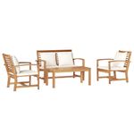 Casa si Gradina - Gradina si terasa - Mobilier exterior - Seturi mobila gradina - Set de canapele pentru gradina 4 pcs natural Lemn masiv de tec - Infinity.ro