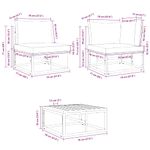 Casa si Gradina - Gradina si terasa - Mobilier exterior - Seturi mobila gradina - Set de canapele pentru gradina cu perna 11 pcs Negru Aluminiu - Infinity.ro