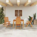 Casa si Gradina - Gradina si terasa - Mobilier exterior - Mese gradina - Set de masa pentru gradina 5 pcs Maro Lemn Solid de Acacia - Infinity.ro