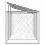 Petshop - Accesorii petshop - Culcusuri si custi - Custi interior si exterior - Cusca pentru caine Argintiu 600 x 200 x 256 cm Otel Galvanizat - Infinity.ro