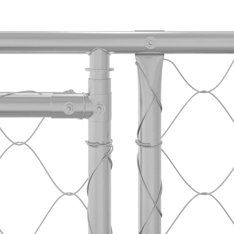Petshop - Accesorii petshop - Culcusuri si custi - Custi interior si exterior - Cusca pentru caine Argintiu 600 x 200 x 256 cm Otel Galvanizat - Infinity.ro
