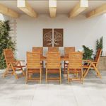 Casa si Gradina - Gradina si terasa - Mobilier exterior - Mese gradina - Set de masa pentru gradina 9 pcs Maro Lemn Solid de Acacia - Infinity.ro