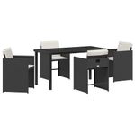 Casa si Gradina - Gradina si terasa - Mobilier exterior - Scaune si sezlonguri gradina - Set de masa pentru gradina 5 pcs Negru poliratan - Infinity.ro