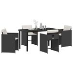 Casa si Gradina - Gradina si terasa - Mobilier exterior - Scaune si sezlonguri gradina - Set de masa pentru gradina 5 pcs Negru poliratan - Infinity.ro