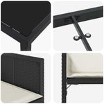 Casa si Gradina - Gradina si terasa - Mobilier exterior - Scaune si sezlonguri gradina - Set de masa pentru gradina 5 pcs Negru poliratan - Infinity.ro