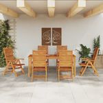 Casa si Gradina - Gradina si terasa - Mobilier exterior - Mese gradina - Set de masa pentru gradina 7 pcs Maro Lemn Solid de Acacia - Infinity.ro