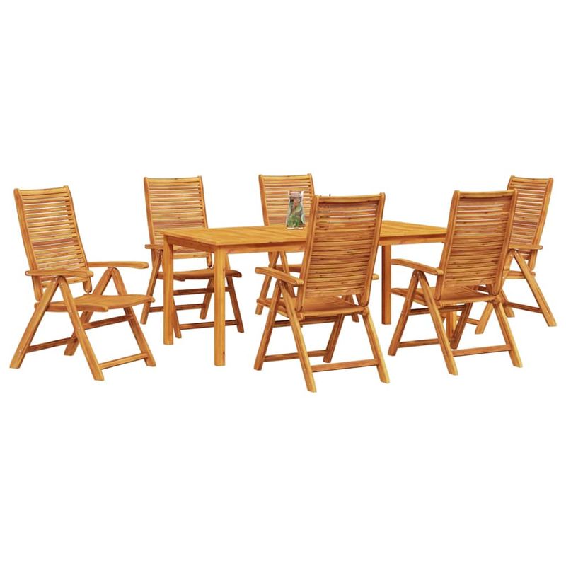 Casa si Gradina - Gradina si terasa - Mobilier exterior - Mese gradina - Set de masa pentru gradina 7 pcs Maro Lemn Solid de Acacia - Infinity.ro