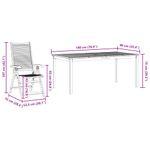 Casa si Gradina - Gradina si terasa - Mobilier exterior - Mese gradina - Set de masa pentru gradina 7 pcs Maro Lemn Solid de Acacia - Infinity.ro