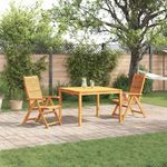 Casa si Gradina - Gradina si terasa - Mobilier exterior - Mese gradina - Set de masa pentru gradina 3 pcs Maro Lemn Solid de Acacia - Infinity.ro
