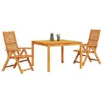 Casa si Gradina - Gradina si terasa - Mobilier exterior - Mese gradina - Set de masa pentru gradina 3 pcs Maro Lemn Solid de Acacia - Infinity.ro