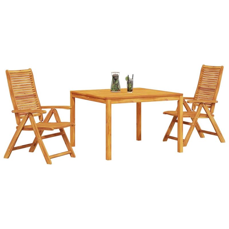 Casa si Gradina - Gradina si terasa - Mobilier exterior - Mese gradina - Set de masa pentru gradina 3 pcs Maro Lemn Solid de Acacia - Infinity.ro