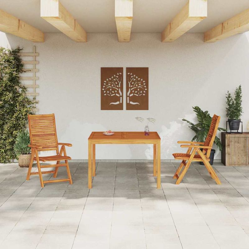 Casa si Gradina - Gradina si terasa - Mobilier exterior - Mese gradina - Set de masa pentru gradina 3 pcs Maro Lemn Solid de Acacia - Infinity.ro