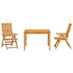 Casa si Gradina - Gradina si terasa - Mobilier exterior - Mese gradina - Set de masa pentru gradina 3 pcs Maro Lemn Solid de Acacia - Infinity.ro