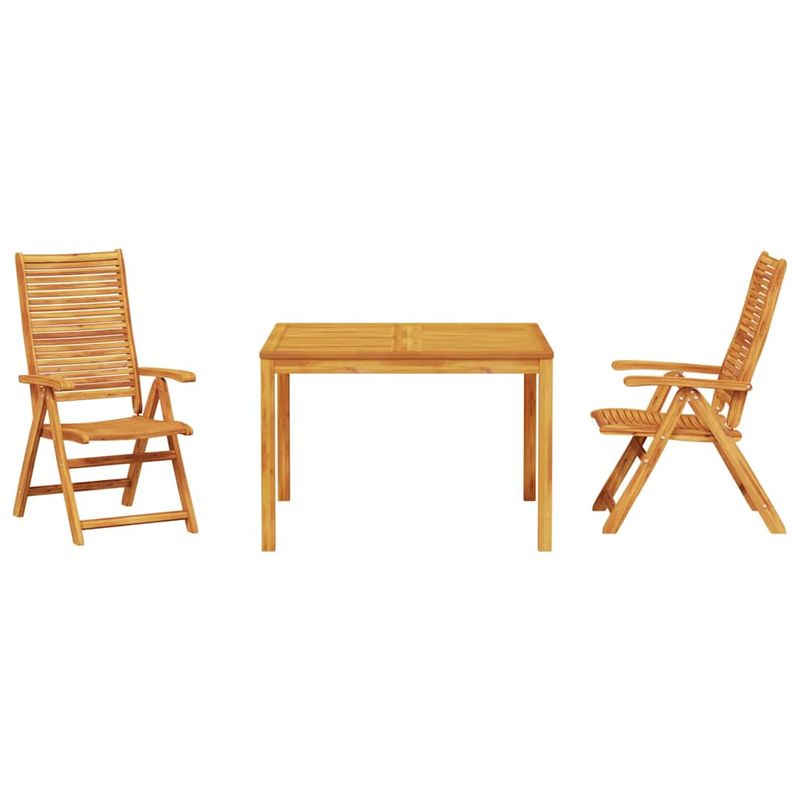 Casa si Gradina - Gradina si terasa - Mobilier exterior - Mese gradina - Set de masa pentru gradina 3 pcs Maro Lemn Solid de Acacia - Infinity.ro