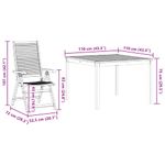 Casa si Gradina - Gradina si terasa - Mobilier exterior - Mese gradina - Set de masa pentru gradina 3 pcs Maro Lemn Solid de Acacia - Infinity.ro