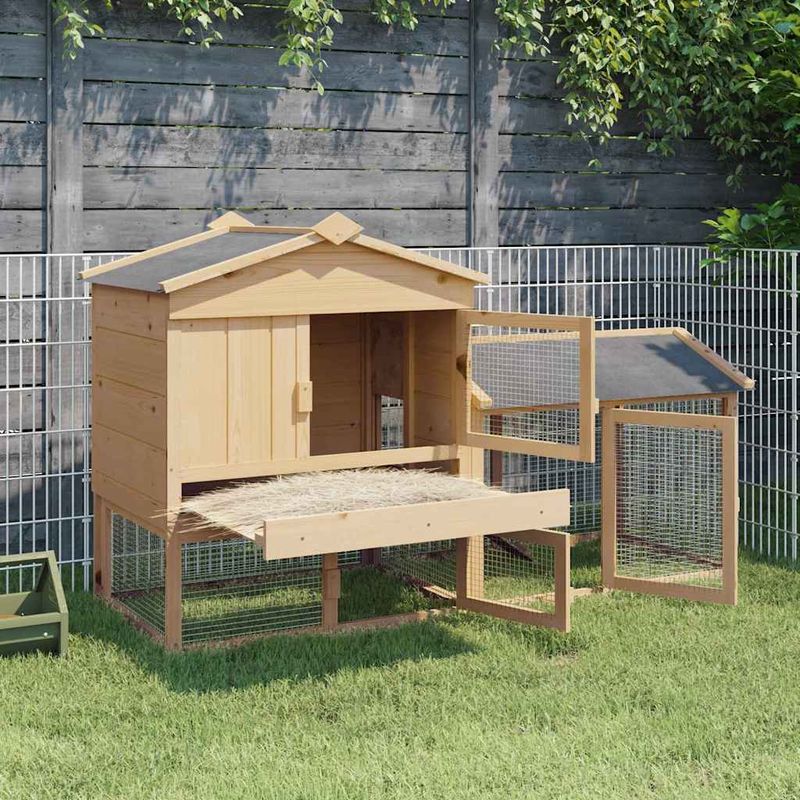 Petshop - Accesorii petshop - Culcusuri si custi - Custi interior si exterior - Casuta pentru pui Maro 150 x 60 x 89 cm - Infinity.ro