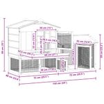 Petshop - Accesorii petshop - Culcusuri si custi - Custi interior si exterior - Casuta pentru pui Maro 150 x 60 x 89 cm - Infinity.ro
