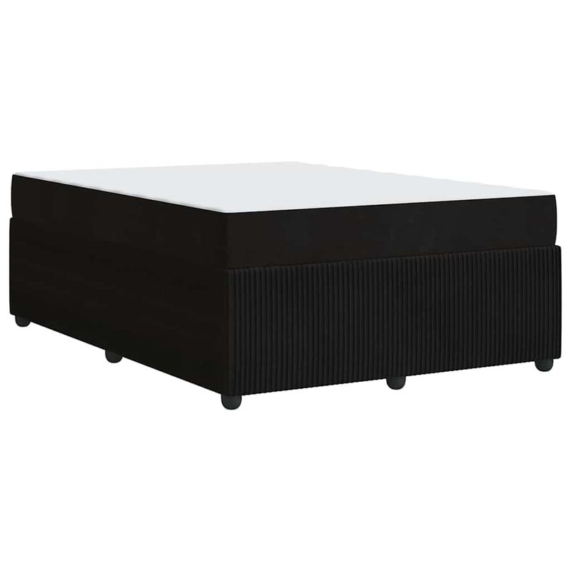 Casa si Gradina - Mobilier - Paturi si accesorii - Paturi - Cadru de pat cu saltea cu saltea Negru 140 x 200 cm Catifea - Infinity.ro