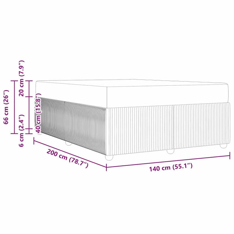 Casa si Gradina - Mobilier - Paturi si accesorii - Paturi - Cadru de pat cu saltea cu saltea Negru 140 x 200 cm Catifea - Infinity.ro