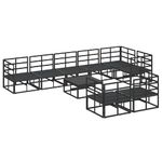 Casa si Gradina - Gradina si terasa - Mobilier exterior - Seturi mobila gradina - Set de canapele pentru gradina cu perna 9 pcs Negru Aluminiu - Infinity.ro