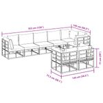 Casa si Gradina - Gradina si terasa - Mobilier exterior - Seturi mobila gradina - Set de canapele pentru gradina cu perna 9 pcs Negru Aluminiu - Infinity.ro