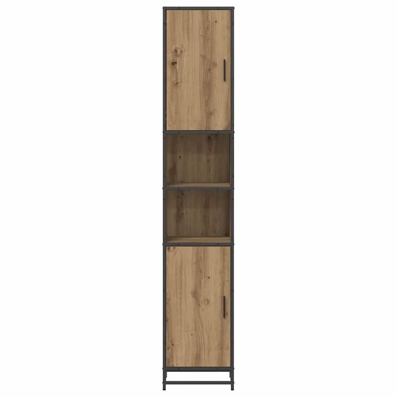 Casa si Gradina - Mobilier - Mobilier baie - Comode baie - Dulap de Baie cu raft stejar artizanal 35 x 37.5 x 188.5 cm - Infinity.ro