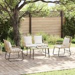 Casa si Gradina - Gradina si terasa - Mobilier exterior - Seturi mobila gradina - Set de Mobilier pentru Gradina cu perna 4 pcs Negru, Antracit - Infinity.ro