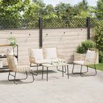 Casa si Gradina - Gradina si terasa - Mobilier exterior - Seturi mobila gradina - Set de Mobilier pentru Gradina cu perna 4 pcs Negru, Antracit - Infinity.ro