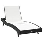 Casa si Gradina - Gradina si terasa - Mobilier exterior - Scaune si sezlonguri gradina - Sezlonguri 3 pcs Negru si Alb 40 x 40 x 40.5 cm poliratan - Infinity.ro